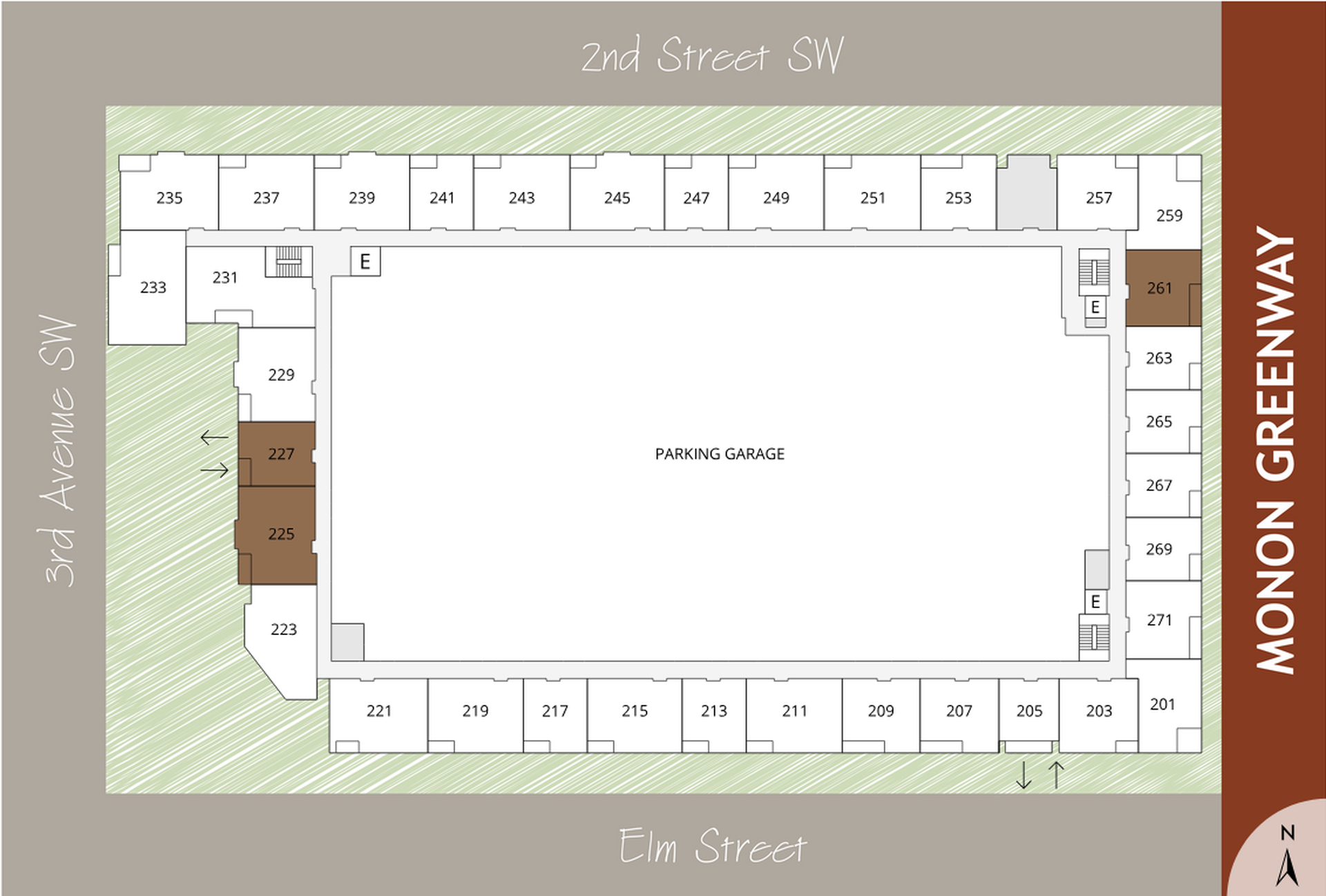 2D Site Plan of Railyard Property